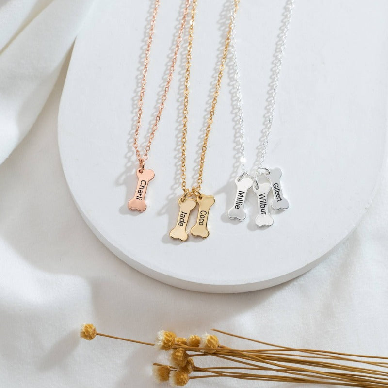 Personalized Stainless Steel Bone Necklace