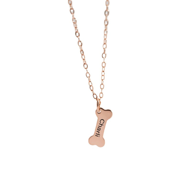 Personalized Stainless Steel Bone Necklace
