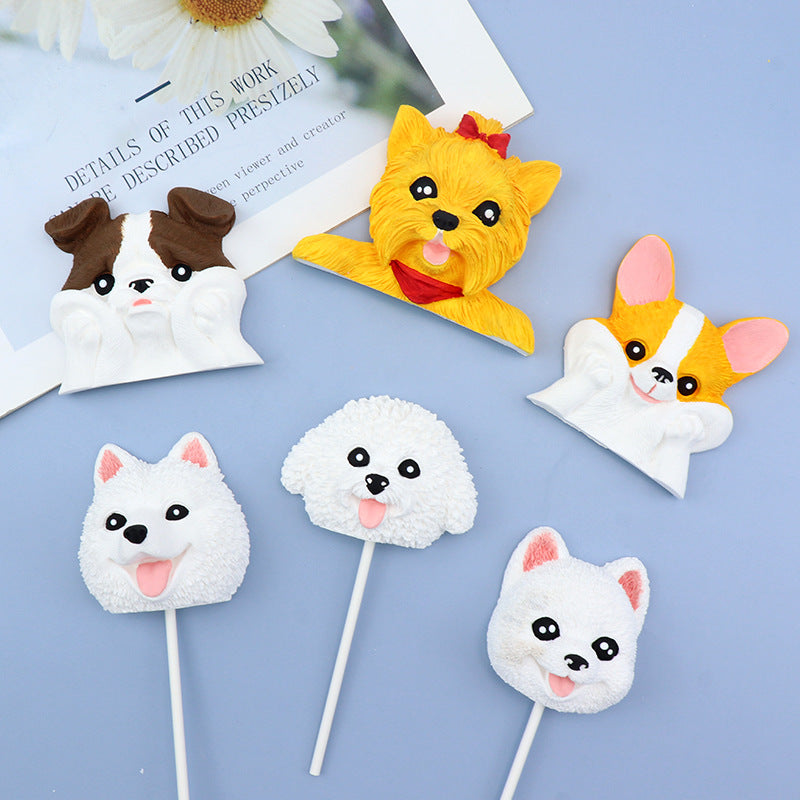 Adorable Dog Head Figure