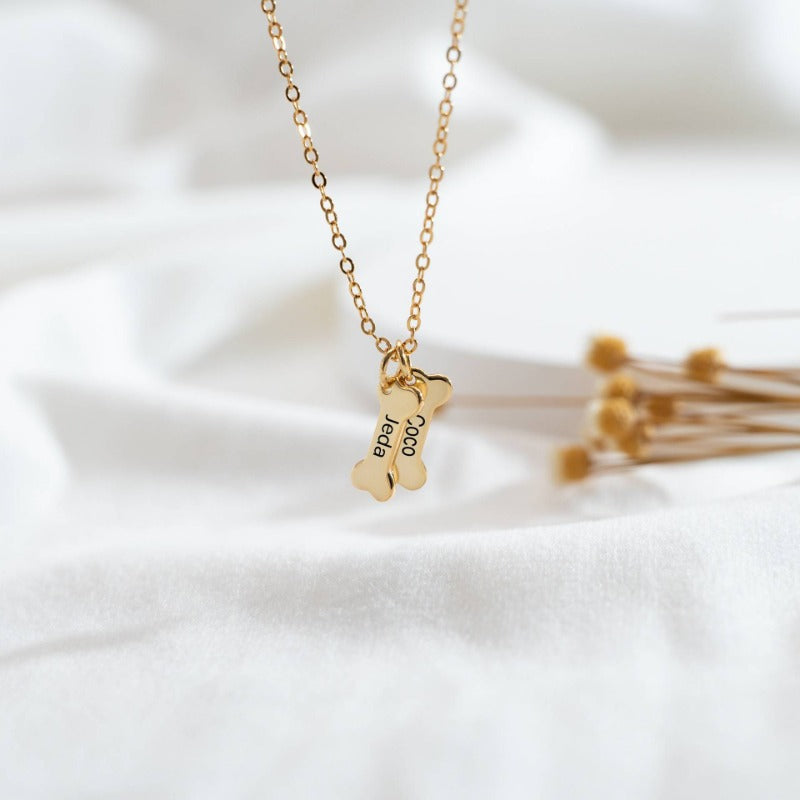 Personalized Stainless Steel Bone Necklace