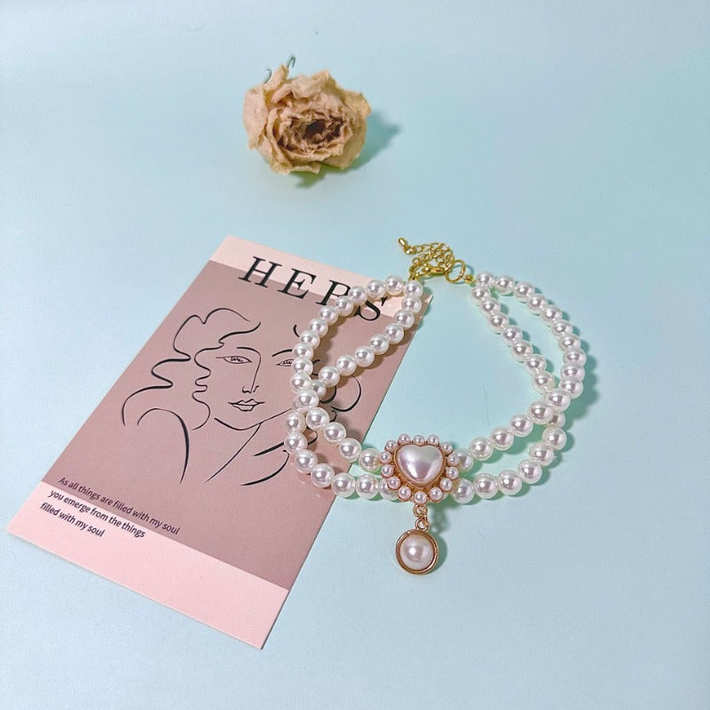 Double Layer Bamboo & Pearl Necklace