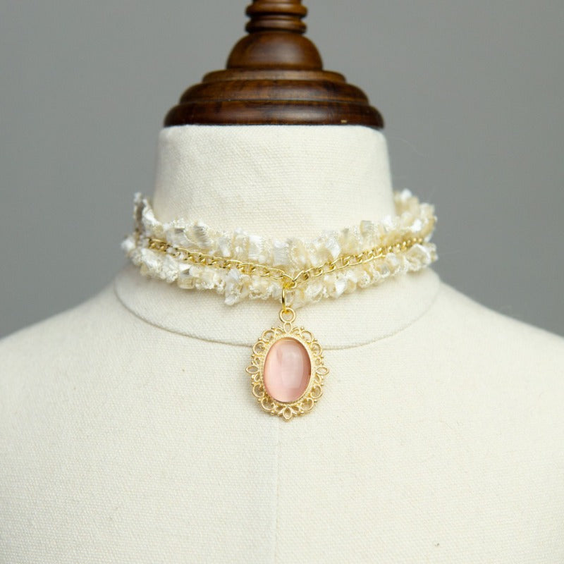 Double Layer Bamboo & Pearl Necklace