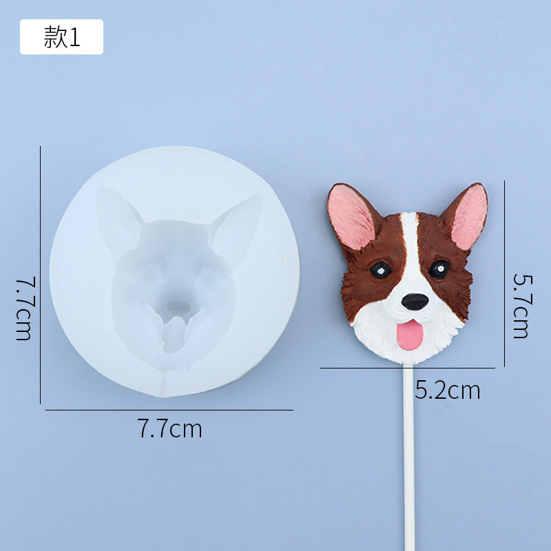 Adorable Dog Head Figure
