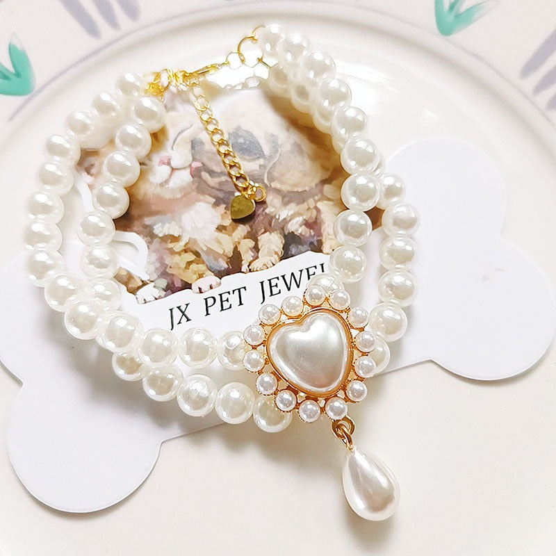 Double Layer Tassel Gemstone & Pearl Necklace