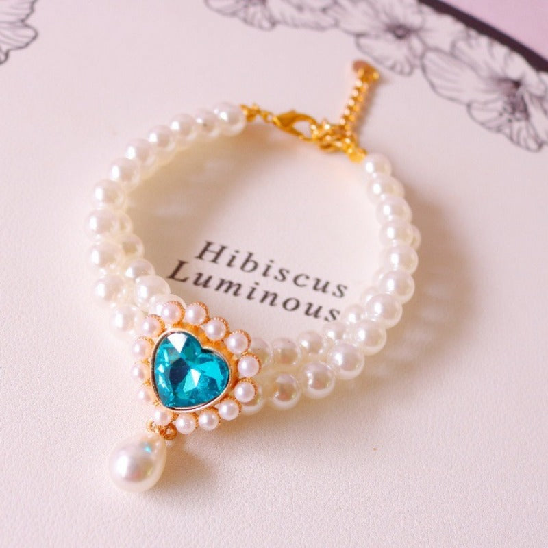 Double Layer Tassel Gemstone & Pearl Necklace