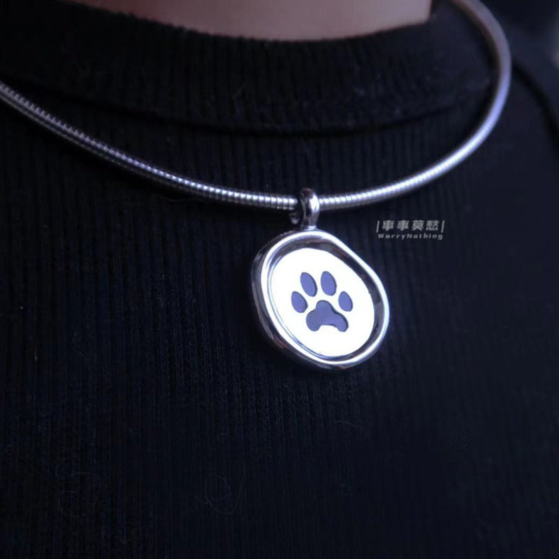 Silver Plated Cat Paw Chocker