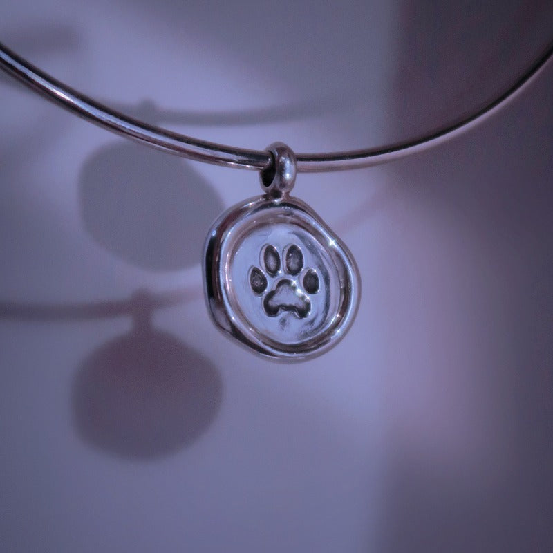 Silver Plated Cat Paw Chocker