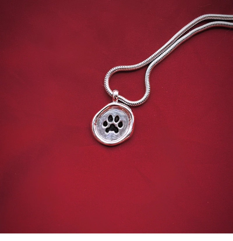 Silver Plated Cat Paw Chocker