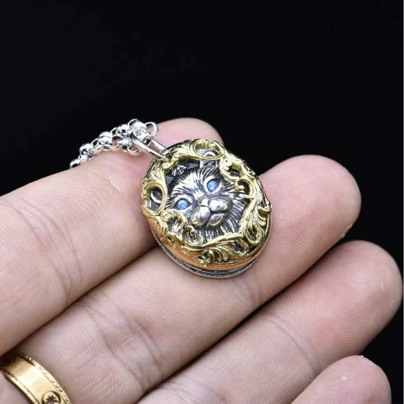 Retro Thai Silver Cat Necklace