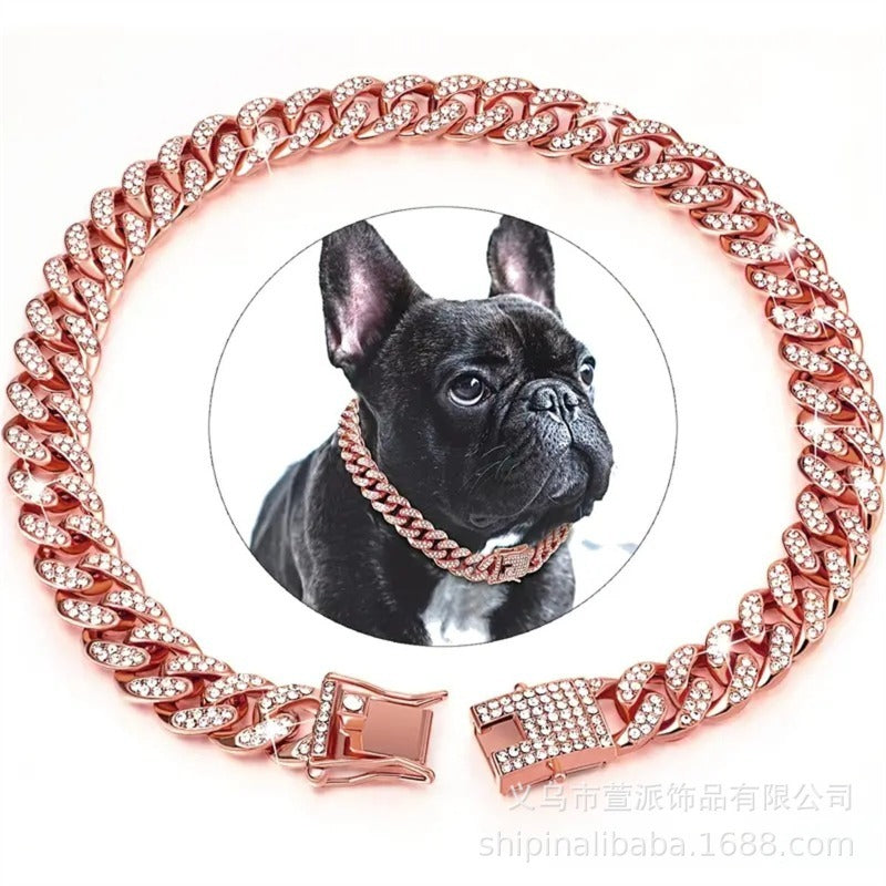 Zinc Alloy Diamond-Encrusted Cuban Chain
