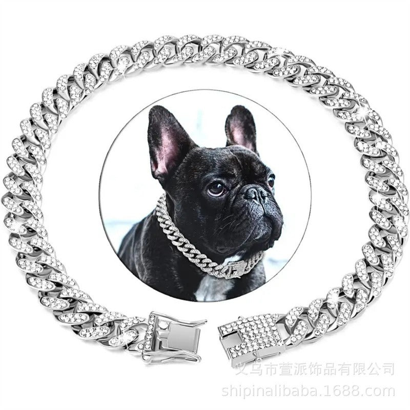 Zinc Alloy Diamond-Encrusted Cuban Chain