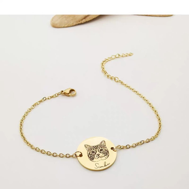 Custom Pet Photo & Name Bracelet