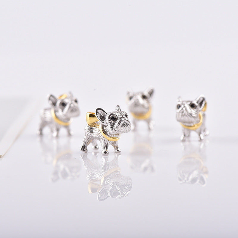 S925 Sterling Silver Bulldog Pendant