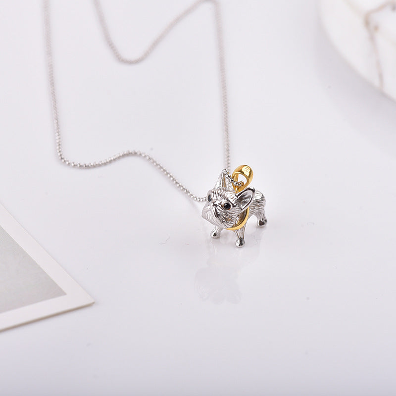 S925 Sterling Silver Bulldog Pendant
