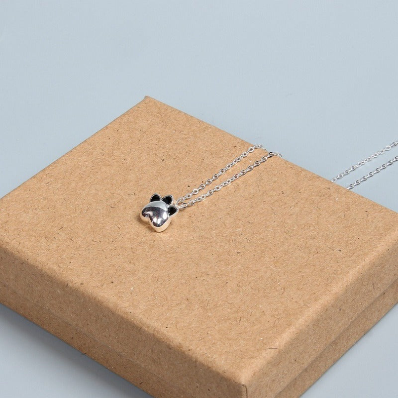 S925 Silver Super Cute Cat Claw Necklace