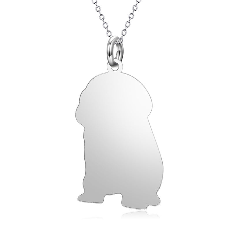 S925 Silver Custom Realistic Pet Photo Necklace