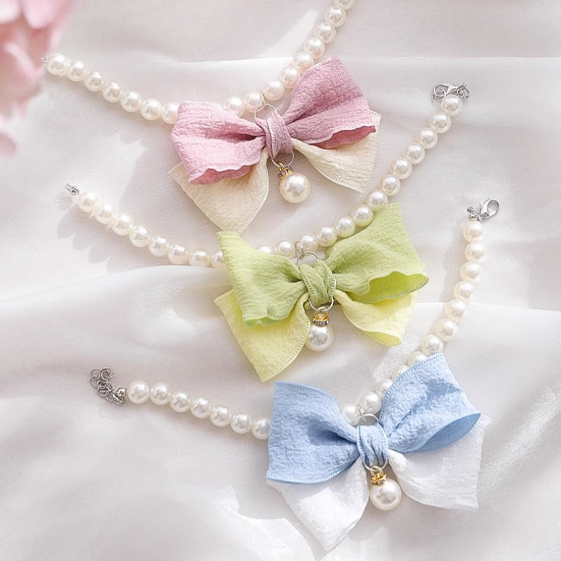 Blue Bowtie Necklace