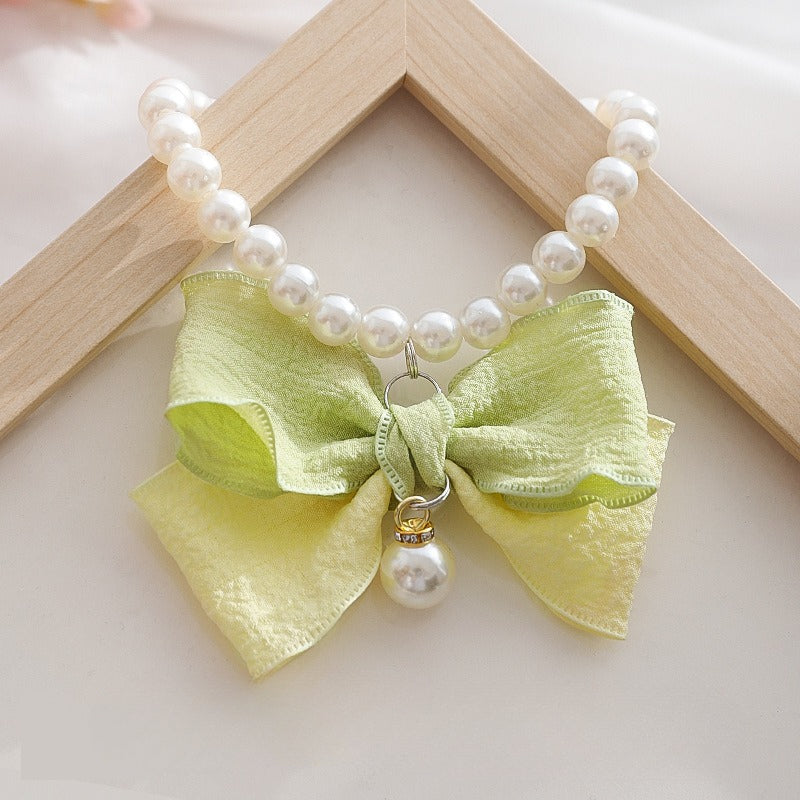 Blue Bowtie Necklace