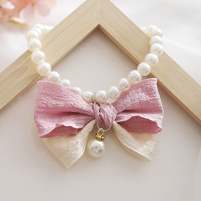 Blue Bowtie Necklace