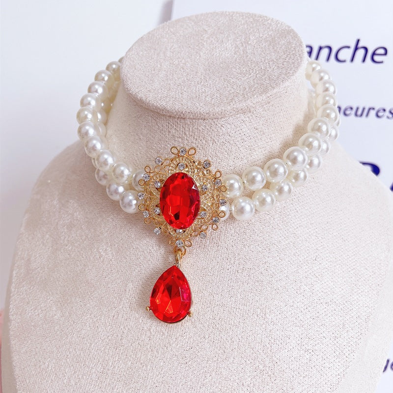 Ocean Heart Pearl Double-layer Necklace