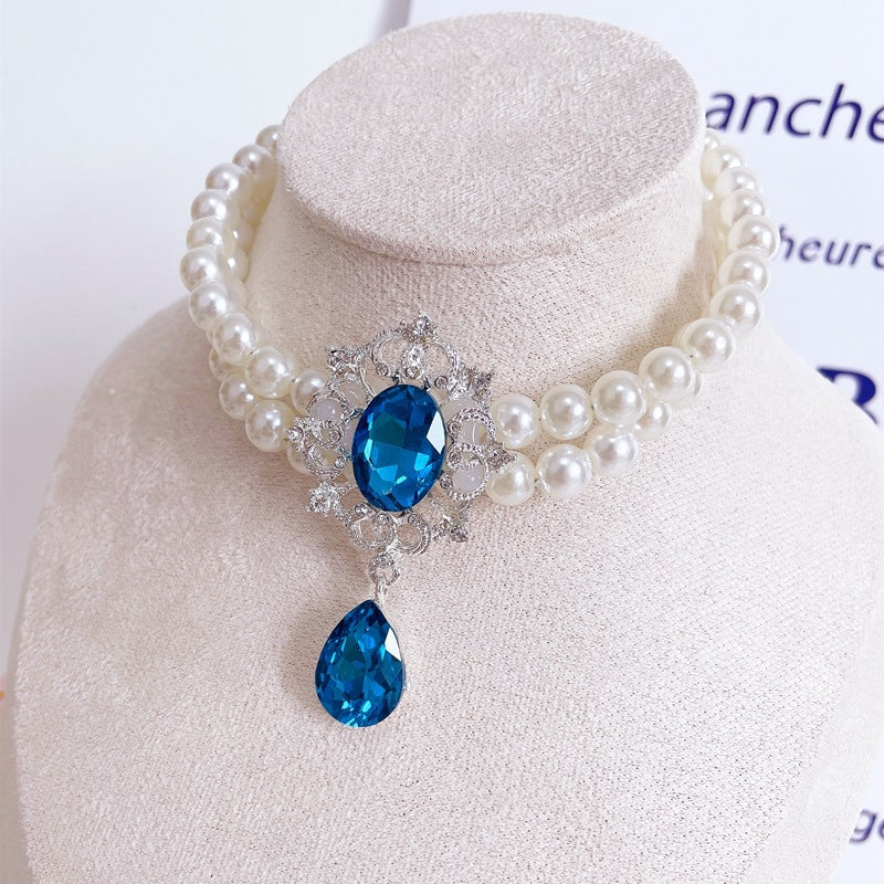 Ocean Heart Pearl Double-layer Necklace