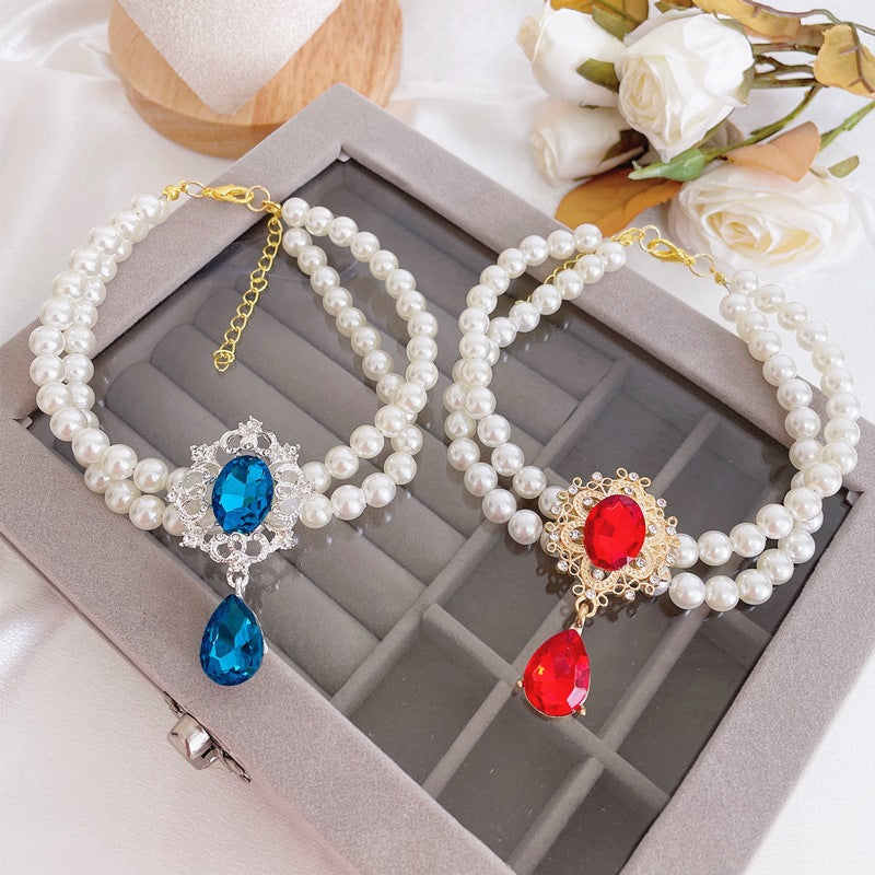 Ocean Heart Pearl Double-layer Necklace