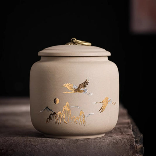 Gilt Gold Ceramic Urn