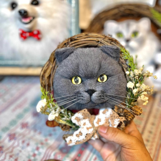 Custom Wool Felt Pet Head Figure