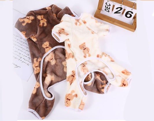 Cute Bear Print Pet Clothes