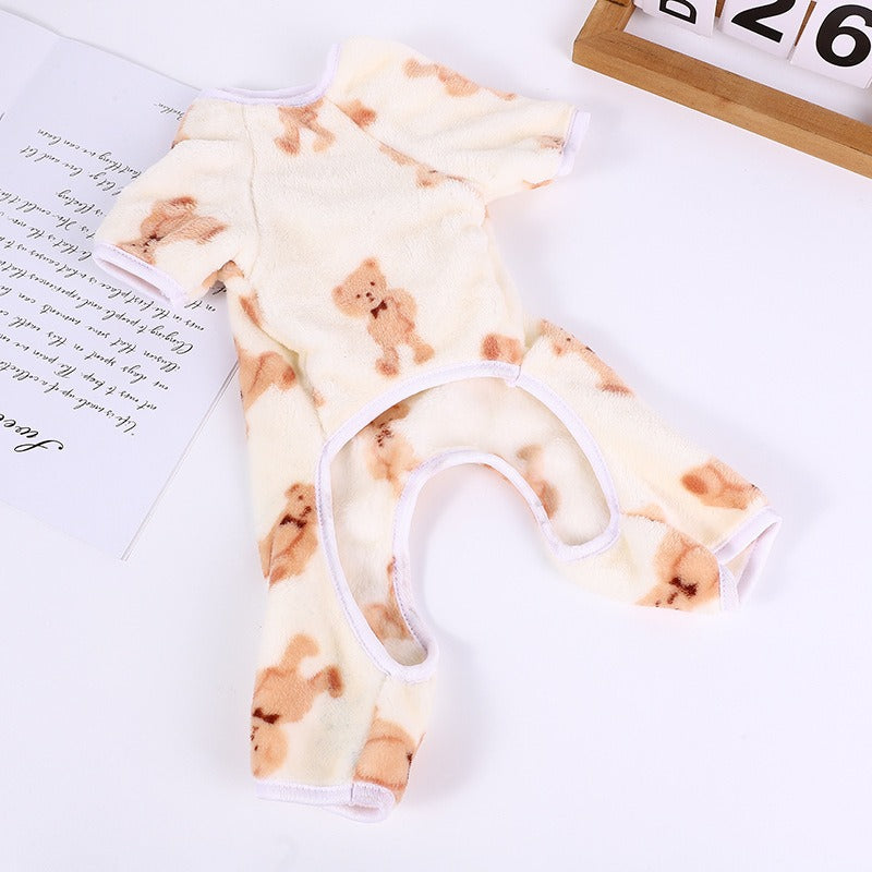 Cute Bear Print Pet Clothes