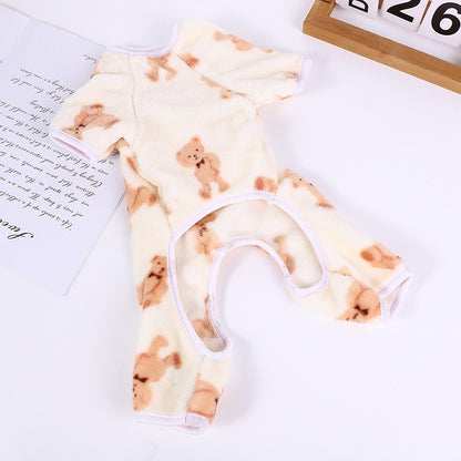 Cute Bear Print Pet Clothes