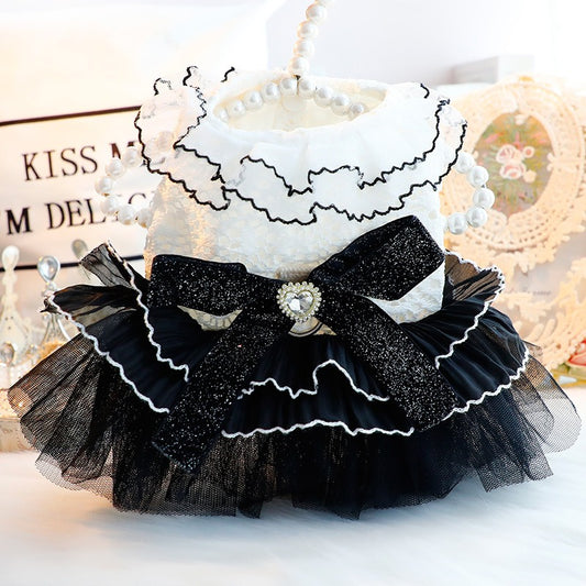 Black Fluffy Wedding Dress