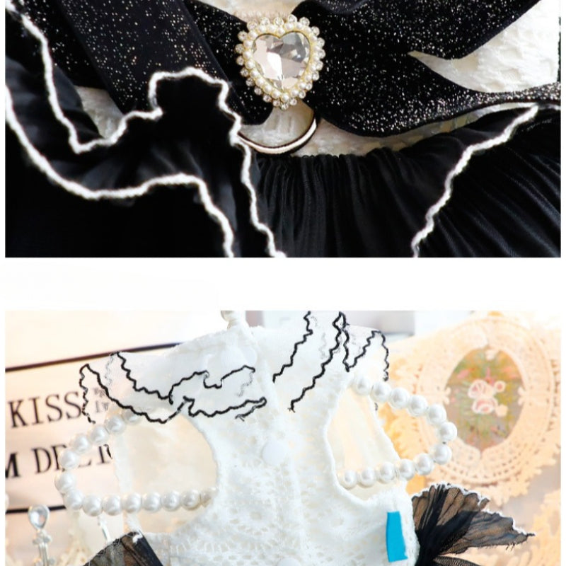Black Fluffy Wedding Dress