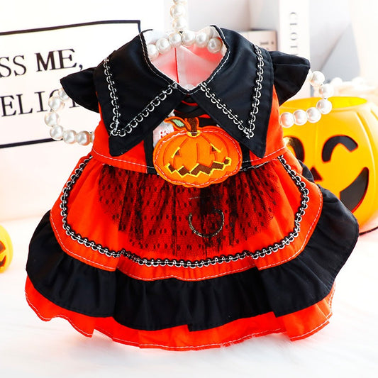 Halloween Black Veil Traction Lolita Dress