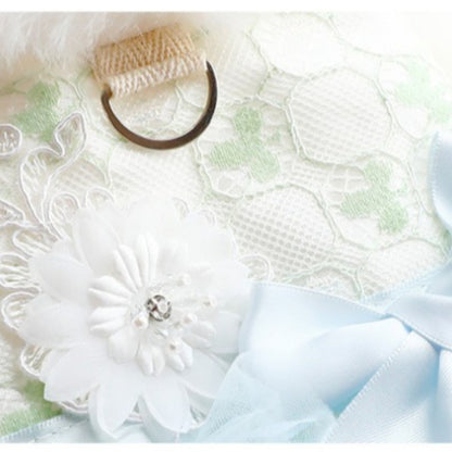Faux Fur Lace Embroidered Dress
