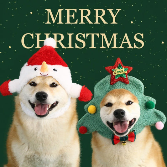 Pet Christmas Tree & Snowman Hat