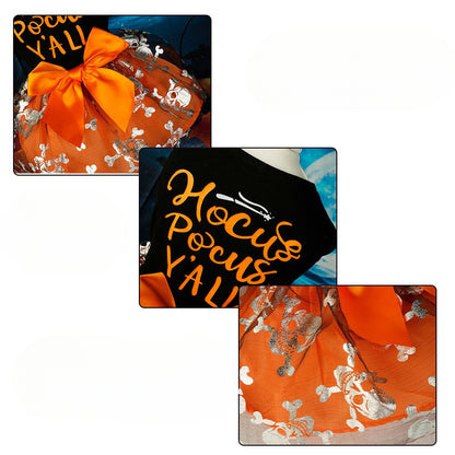 Halloween Skull and Bone Print Dress