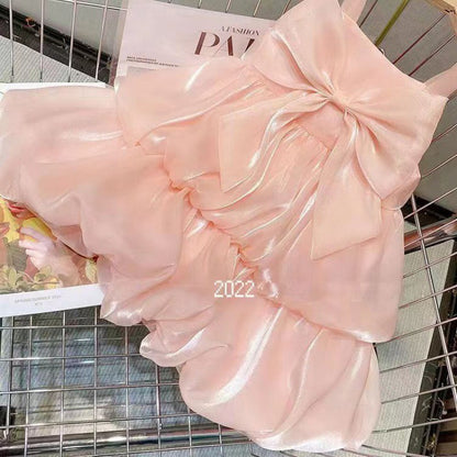 Peach Color Summer Dress
