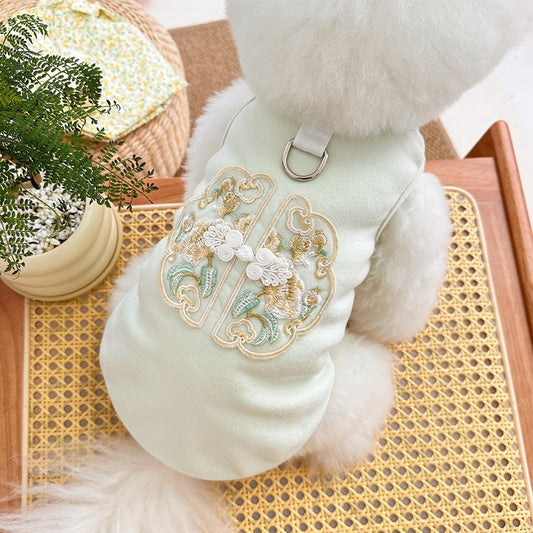 New Chinese Style Embroidered Tractable Vest