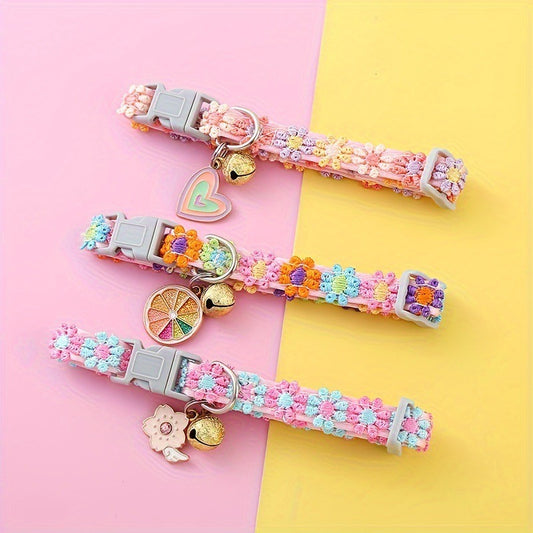 Colorful Lace Flower Cat Collar