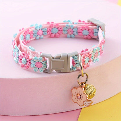 Colorful Lace Flower Cat Collar