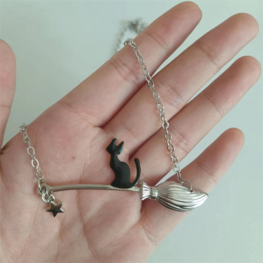 Witch's Cat Necklace