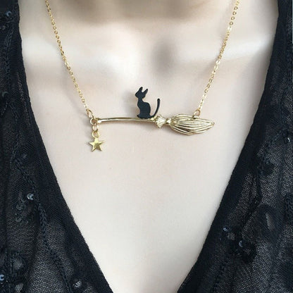 Witch's Cat Necklace