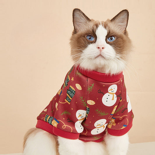 Chrismas Snowman Print Coat