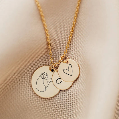 Minimalist Pet Round Pendant Necklace