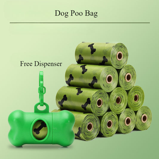 Eco-Friendly Degradable Dog Poop Bags With Dispenser
