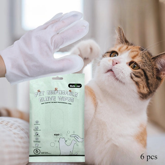 Pet Bath Wipes - 6 Wet Wipes