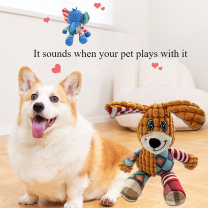 Teeth-Grinding Sounding Pet Plush Toy