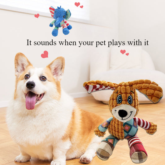 Teeth-Grinding Sounding Pet Plush Toy