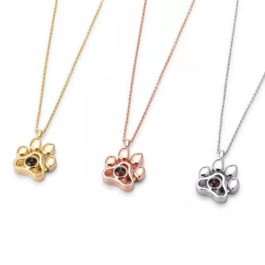 Titanium Paw Necklace